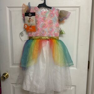 Light up unicorn dress girls M new with tags